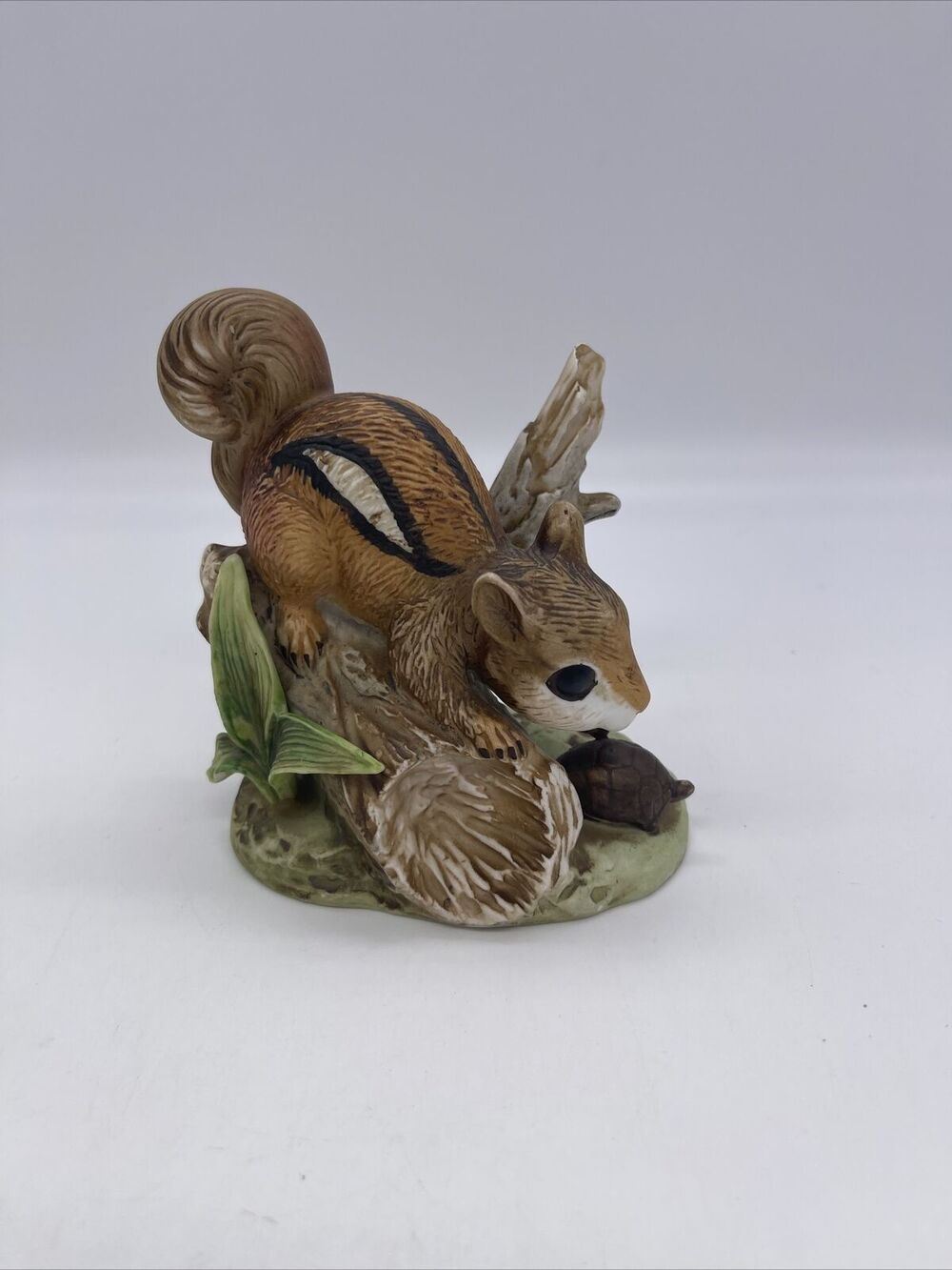 Vintage Homco Chipmunk With Turtle Figurine #8882 Homeco Home Interior